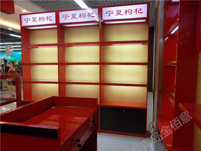 青岛金佰意展柜工厂食品展柜SPJBY011